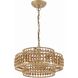 Silas 4 Light 16 inch Burnished Silver Chandelier Ceiling Light