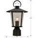 Andover 1 Light 14.5 inch Matte Black Post in Seeded
