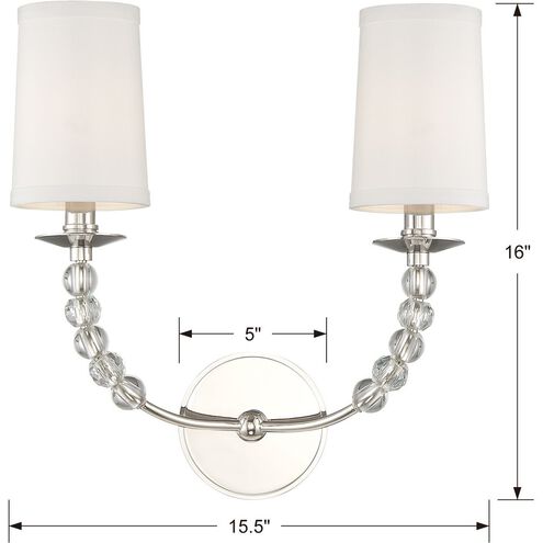 Mirage 2 Light 15.5 inch Polished Nickel Sconce Wall Light