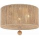 Jessa 3 Light 16 inch Burnished Silver Flush Ceiling Light