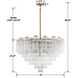 Addis 16 Light 32 inch Aged Brass Chandelier Ceiling Light in Tronchi Glass Clear
