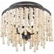 Poppy 3 Light 15 inch Forged Bronze Semi Flush Ceiling Light