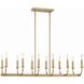 Bailey 12 Light 42 inch Aged Brass Chandelier Ceiling Light