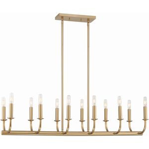 Bailey 12 Light 42 inch Aged Brass Chandelier Ceiling Light