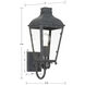 Dumont 1 Light 17.5 inch Graphite Outdoor Sconce