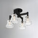Gregory 4 Light 17.25 inch Matte Black Semi Flush Ceiling Light