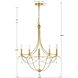 Metro 5 Light 27.5 inch Antique Gold Chandelier Ceiling Light