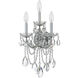 Maria Theresa Sconce Wall Light in Clear Hand Cut, Polished Chrome
