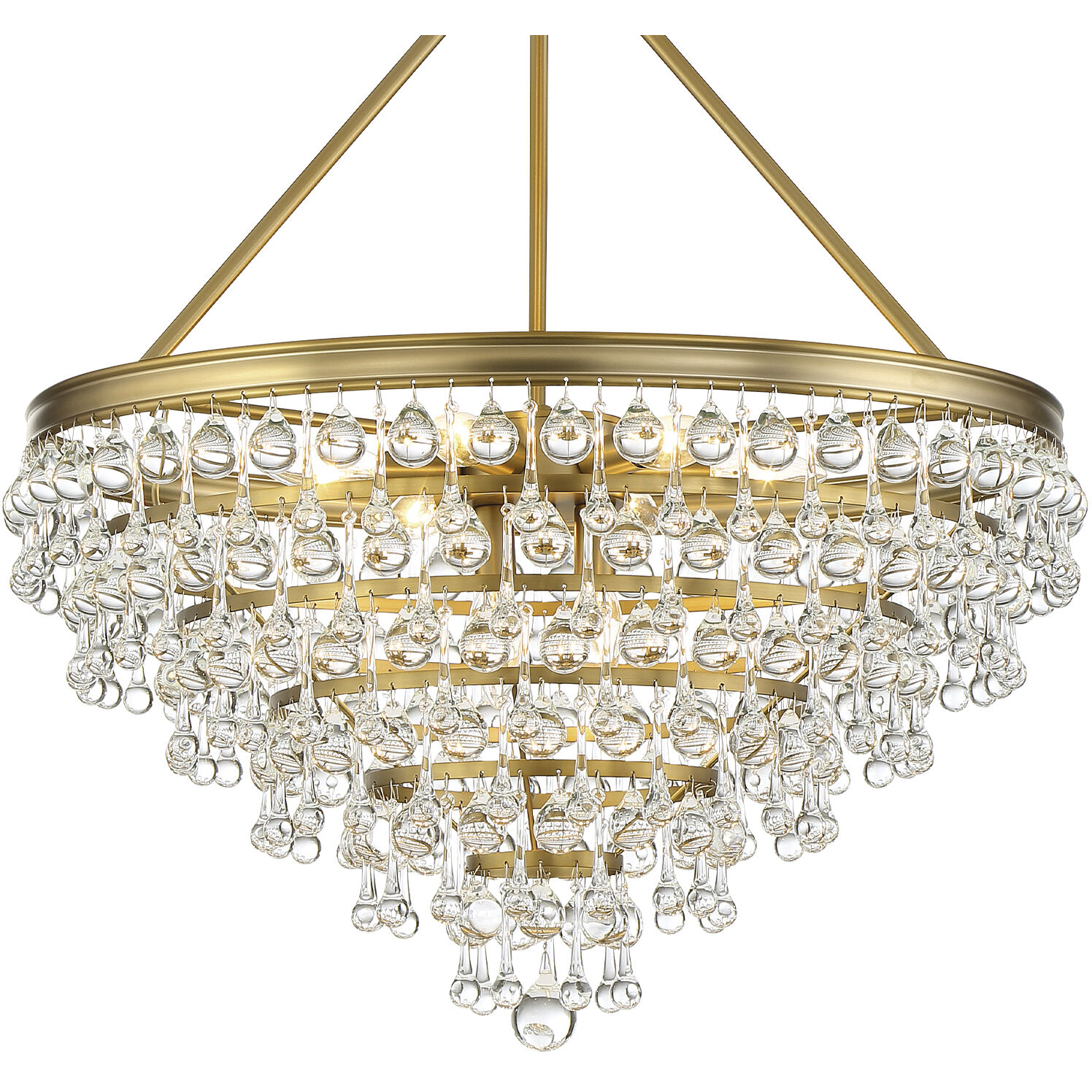 Calypso 8 Light 25 inch Vibrant Gold Chandelier Ceiling Light