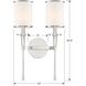 Hatfield 2 Light 12 inch Polished Nickel Sconce Wall Light