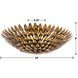 Broche 6 Light 24 inch Antique Gold Flush Ceiling Light