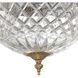 Radley 3 Light 12 inch Olde Brass Flush Ceiling Light