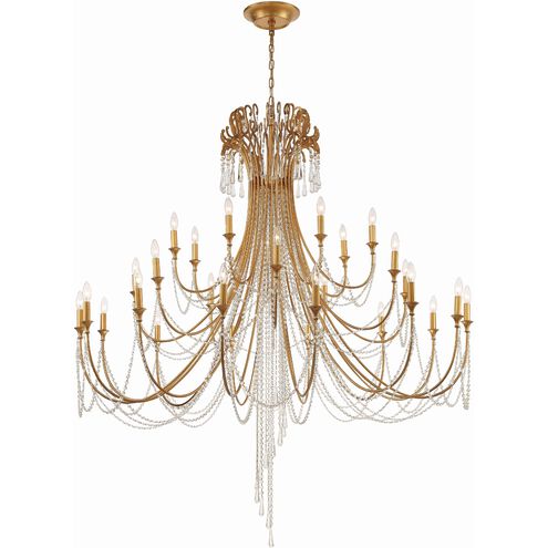 Arcadia 28 Light 61 inch Antique Gold Chandelier Ceiling Light