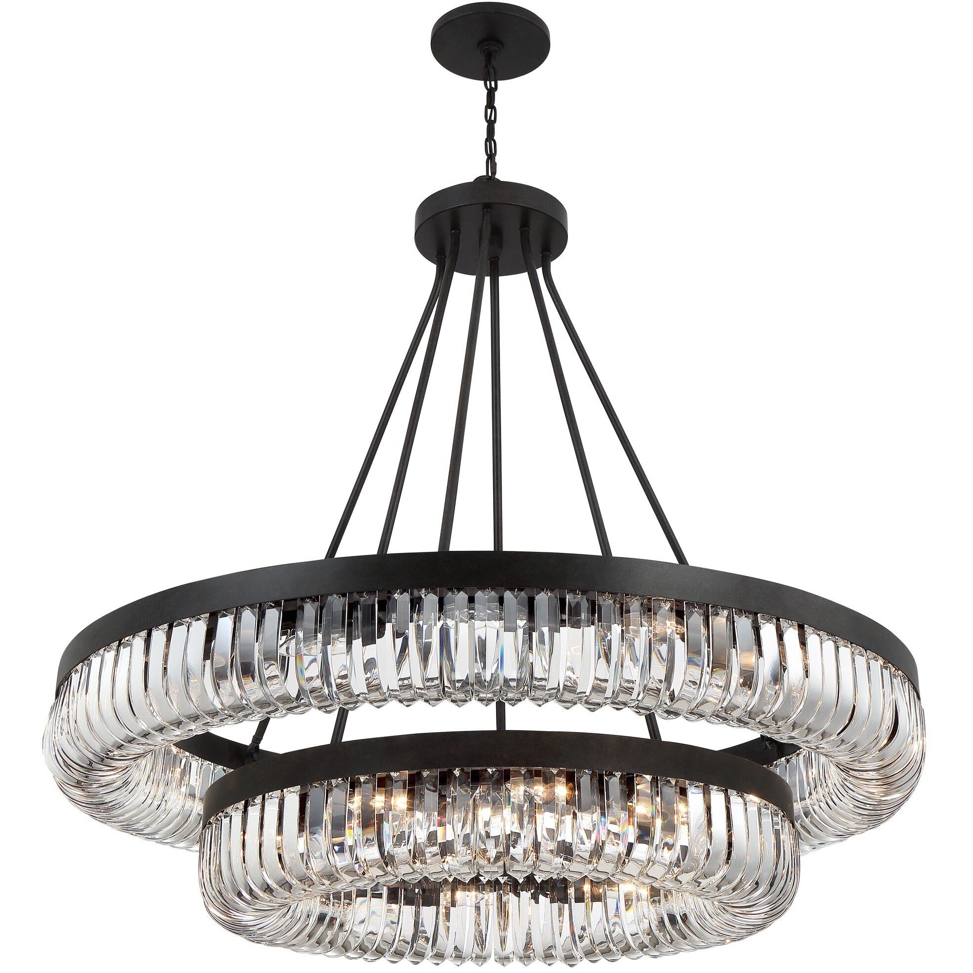 Crystorama ALI-B2026-CZ Alister 26 Light 42 inch Charcoal Bronze