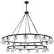 Aragon 30 Light 60 inch Matte Black Chandelier Ceiling Light