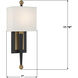Ardson Bath Sconce Wall Light in Matte Black and Vibrant Gold