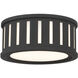 Kendal 2 Light 9.5 inch Black Forged Flush Ceiling Light