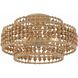 Silas 4 Light 16 inch Burnished Silver Semi Flush Ceiling Light