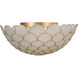 Darby 3 Light 16 inch Soft Gold Semi Flush Ceiling Light