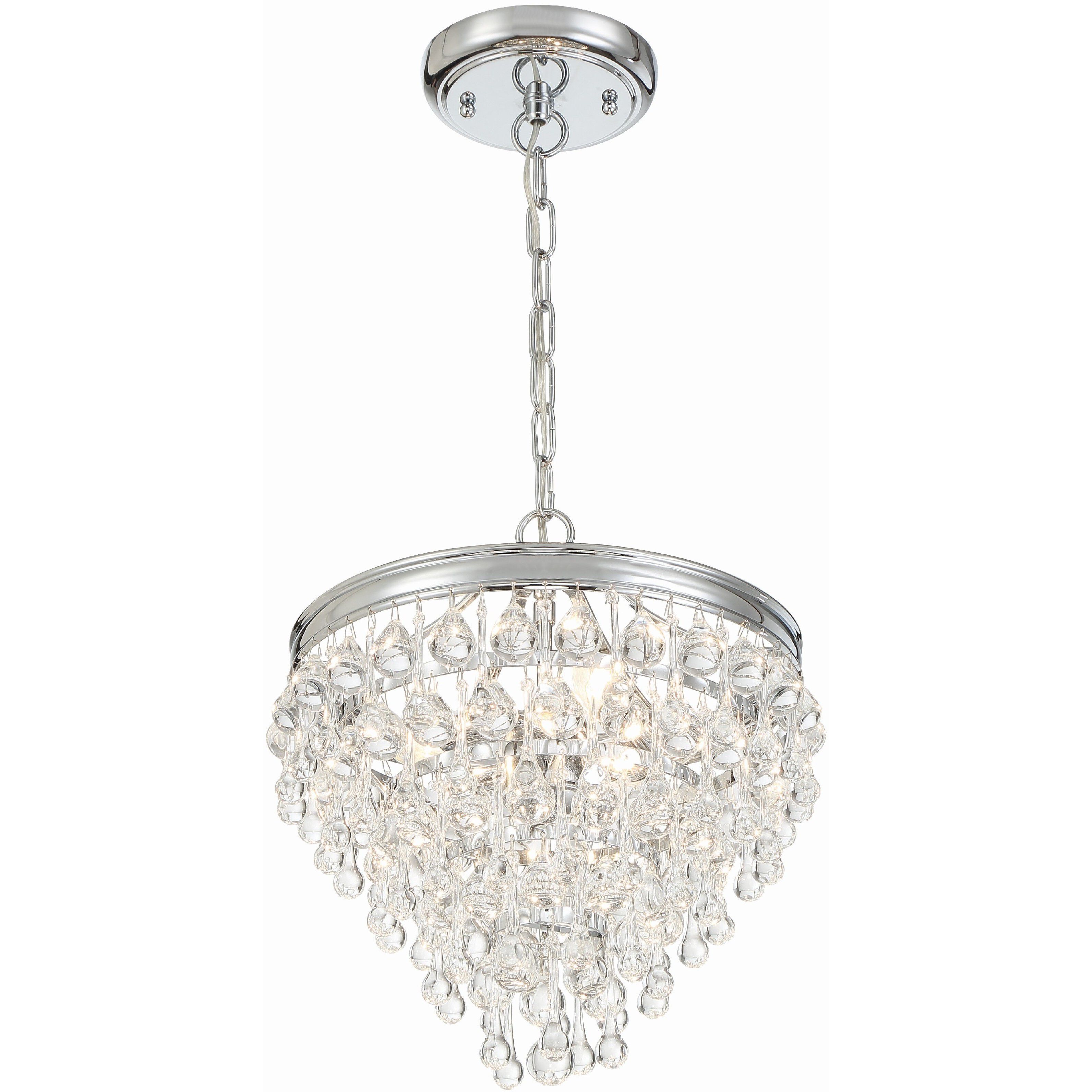 Calypso 3 Light 13 inch Polished Chrome Chandelier Ceiling Light