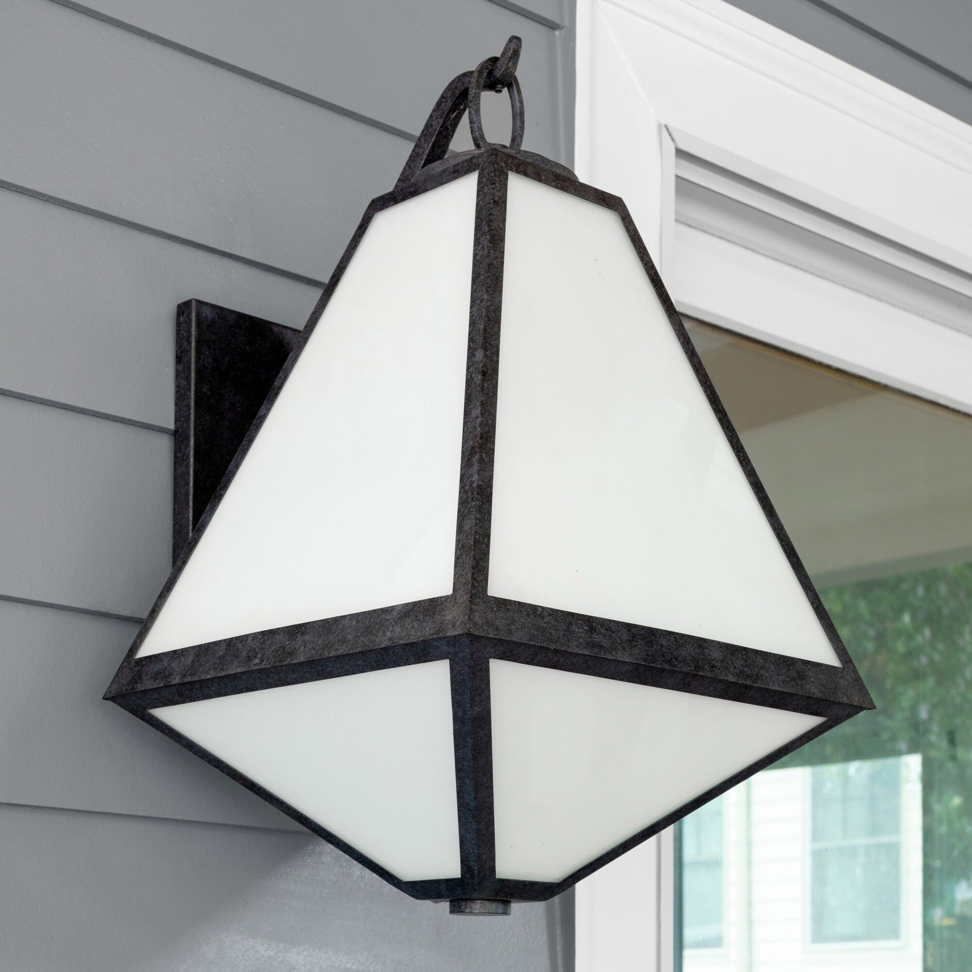 Glacier 3 Light 14 inch Black Charcoal Sconce Wall Light in White
