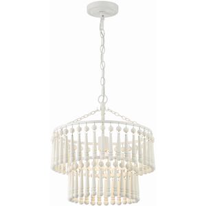 Tiana 1 Light 15.5 inch Matte White Pendant Ceiling Light