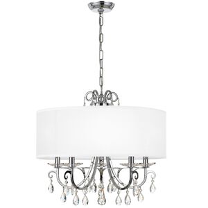 Othello 5 Light 24 inch Polished Chrome Chandelier Ceiling Light in Clear Hand Cut