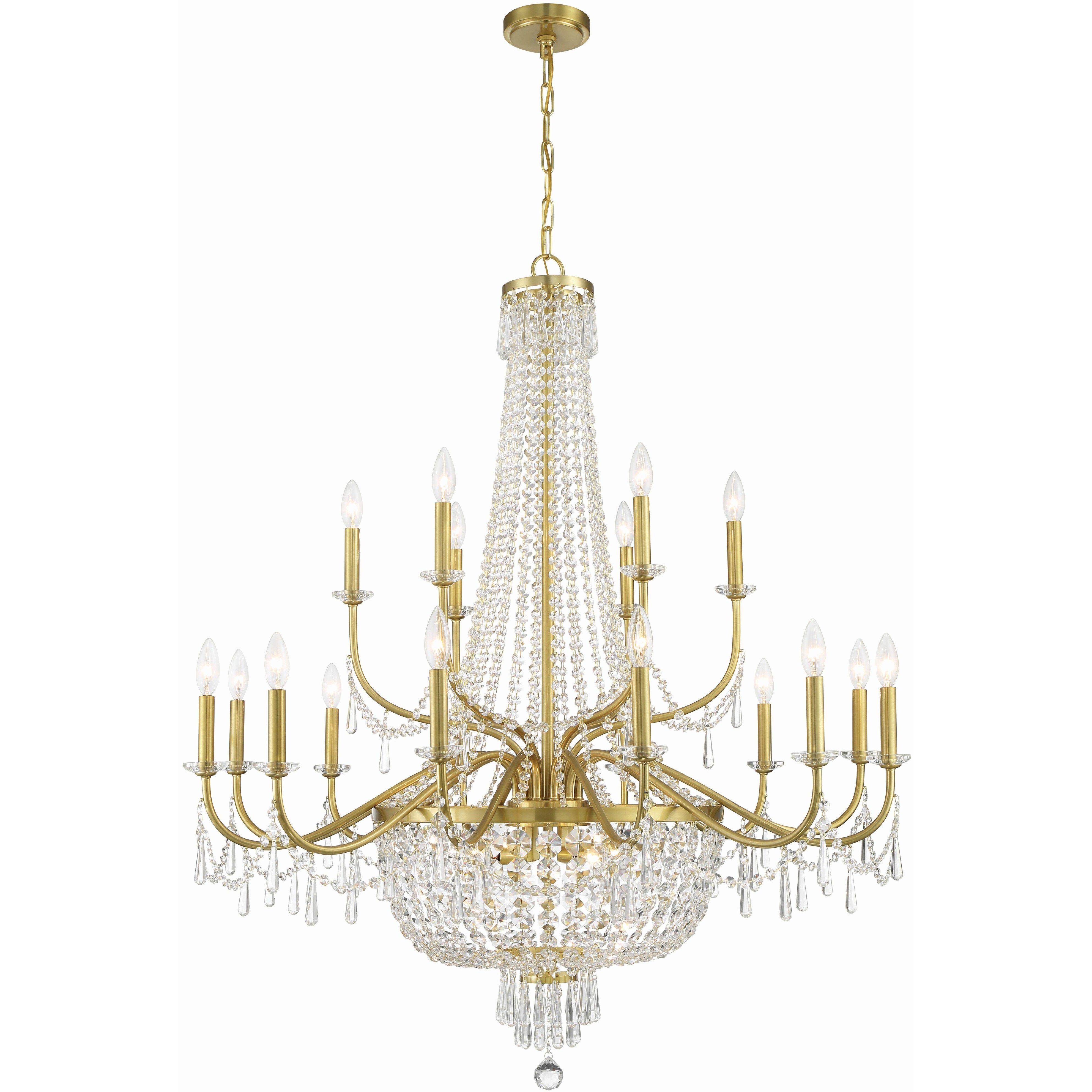 Haywood 22 Light 40 inch Aged Brass Chandelier Ceiling Light