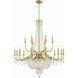 Haywood 22 Light 40 inch Aged Brass Chandelier Ceiling Light