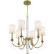Lloyd 6 Light 26 inch Aged Brass Chandelier Ceiling Light