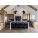 Alston 3 Light 20 inch Matte Black and Antique Gold Pendant Ceiling Light