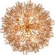 Addis 12 Light 26.75 inch Aged Brass Chandelier Ceiling Light in Tronchi Glass Amber