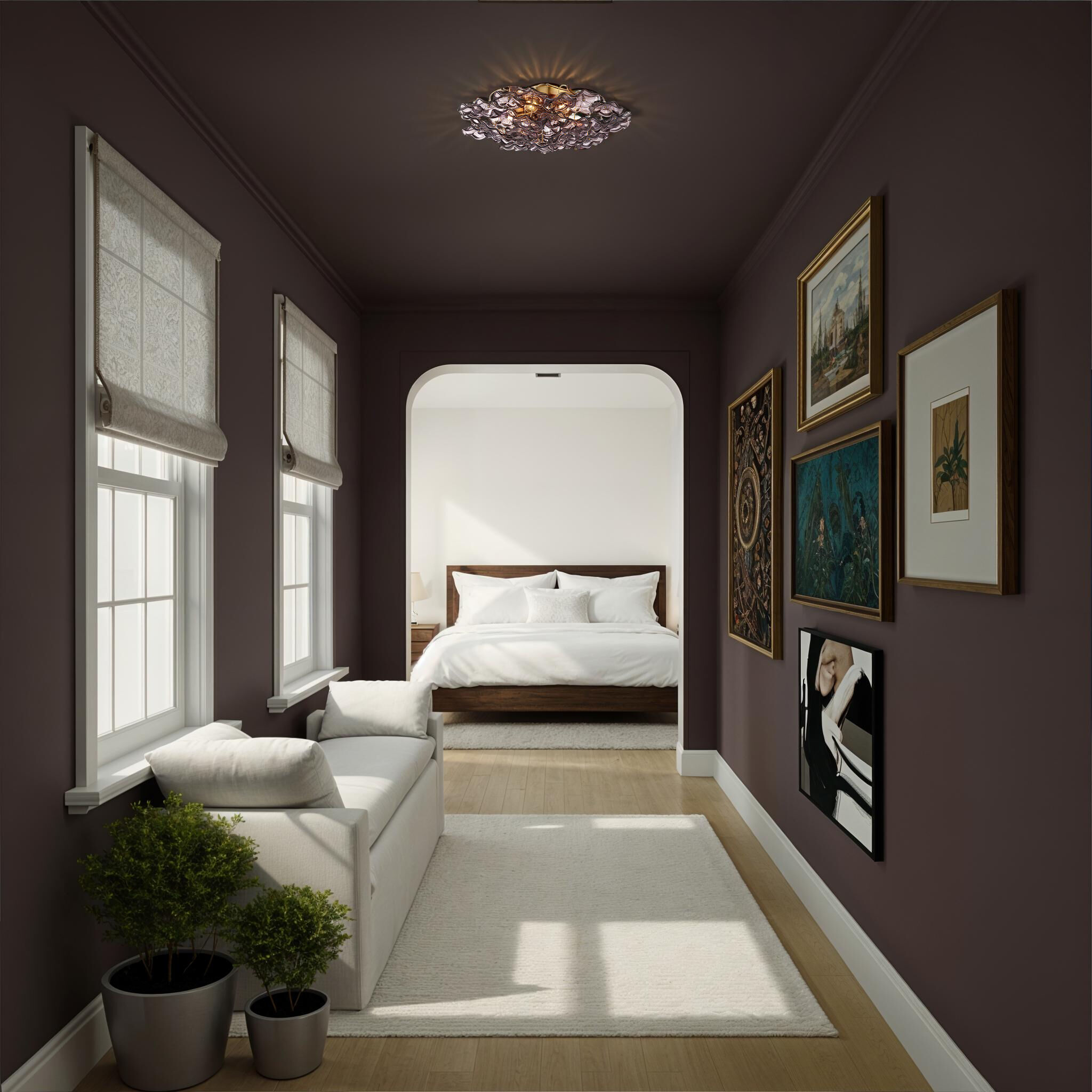 Esme 6 Light 22.5 inch Aged Brass Semi Flush Ceiling Light