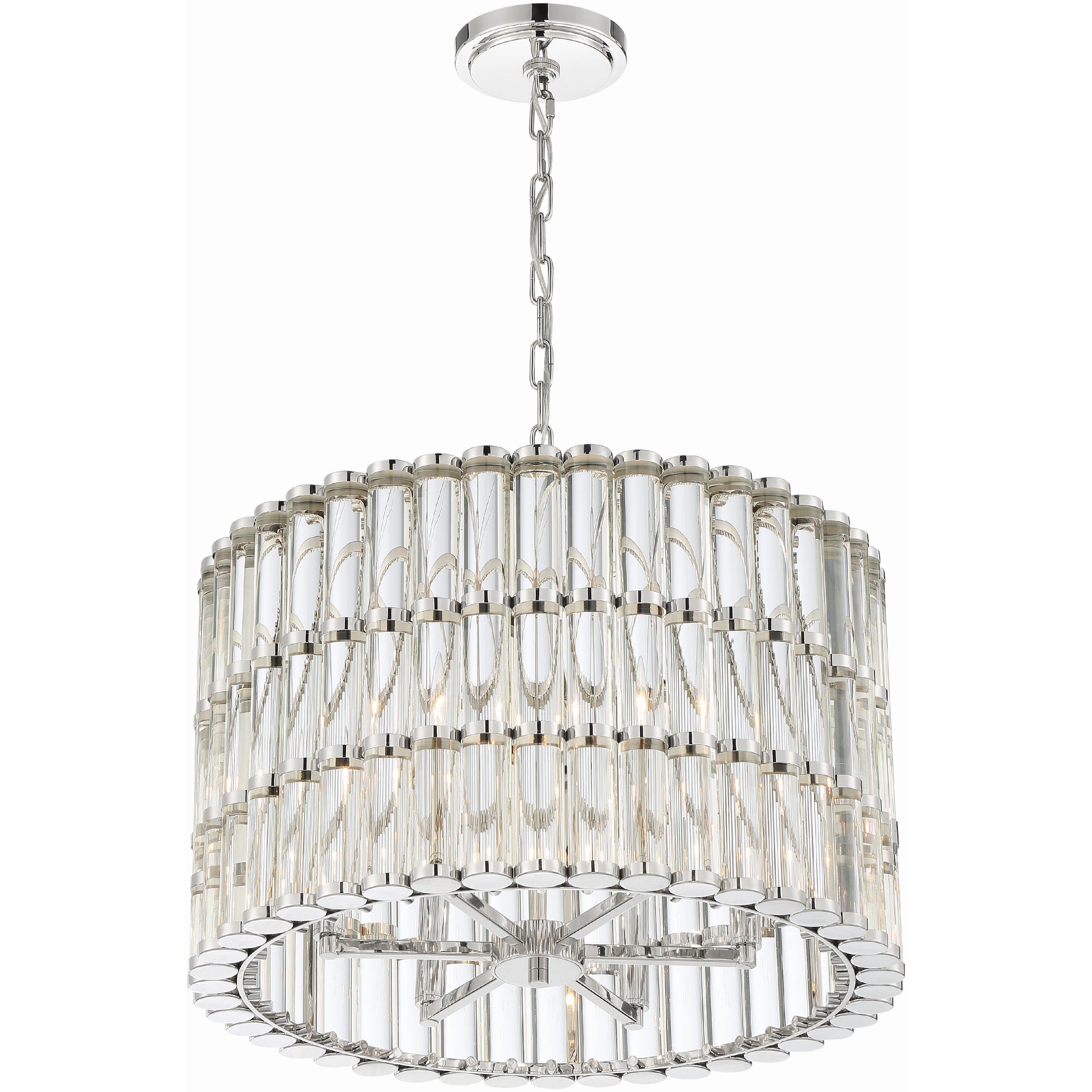 Elliot 6 Light 22.5 inch Polished Nickel Chandelier Ceiling Light