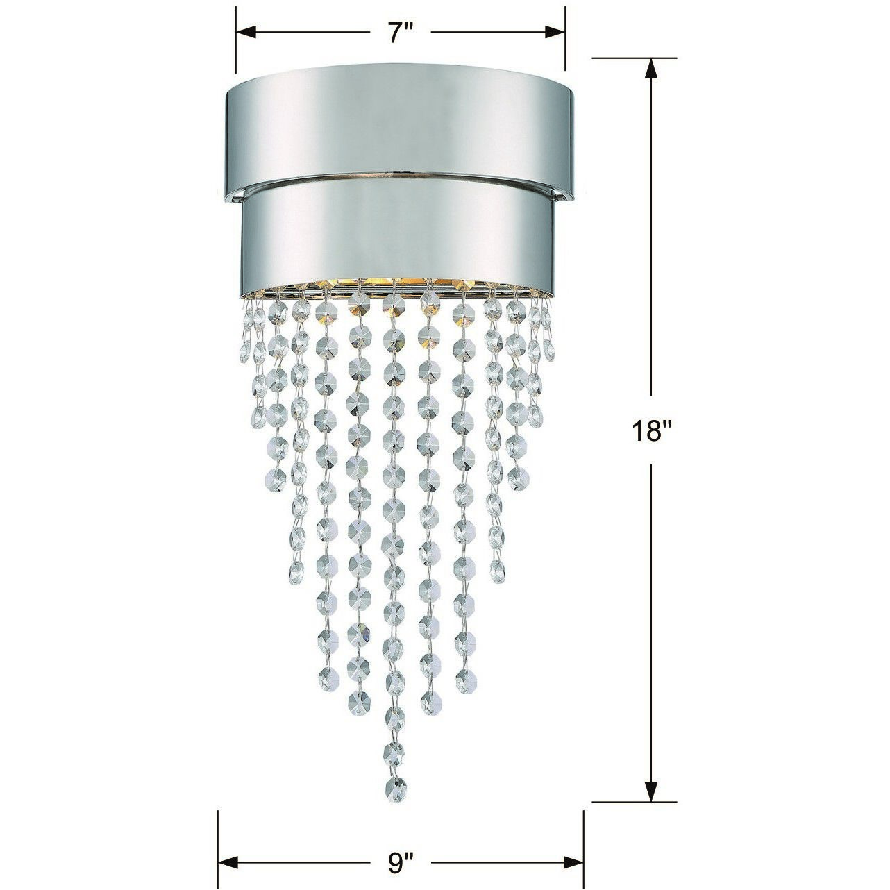 Clarksen 2 Light 9 inch Polished Nickel Sconce Wall Light