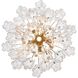 Addis 6 Light 19.75 inch Aged Brass Chandelier Ceiling Light in Tronchi Glass Clear