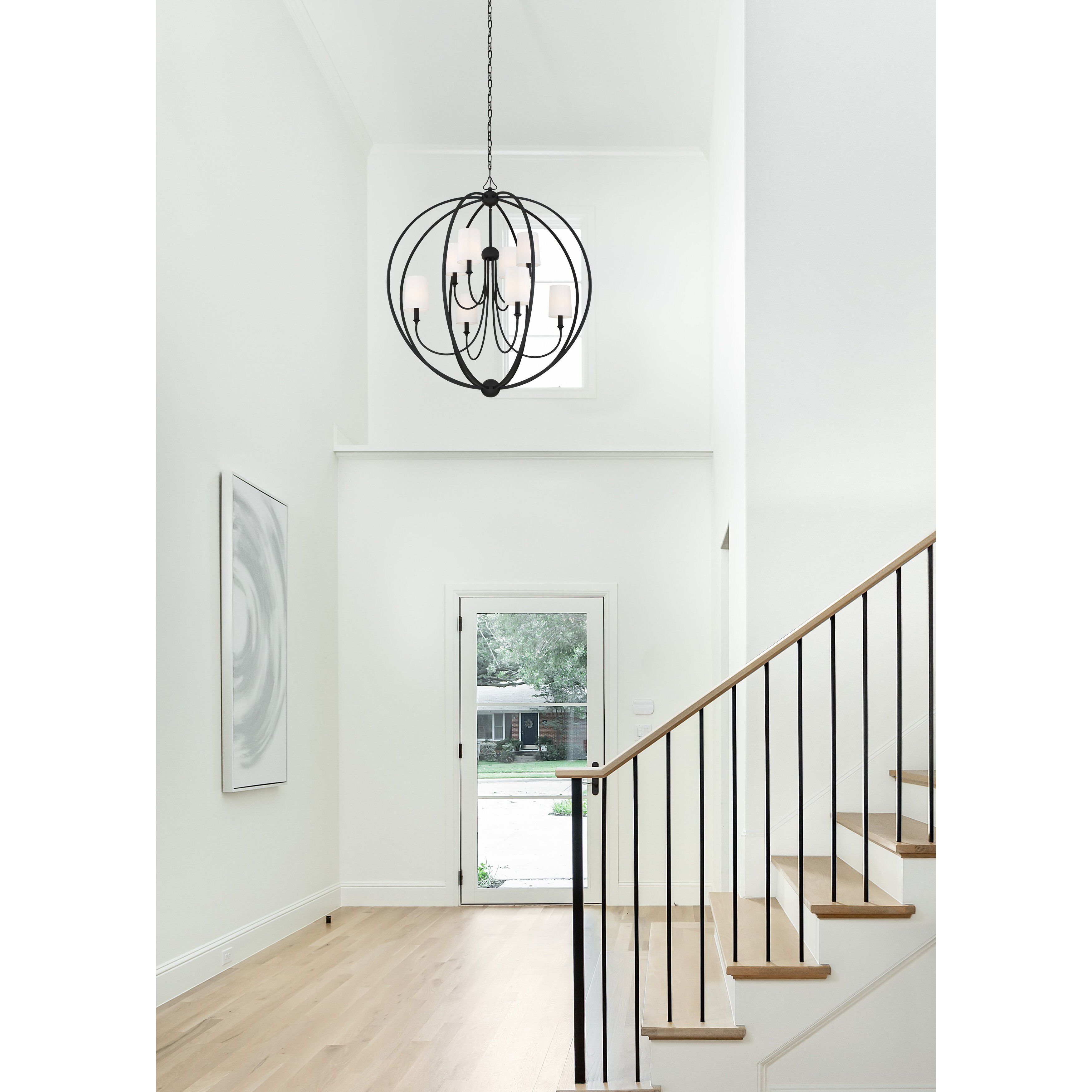 Sylvan 8 Light 40 inch Black Forged Chandelier Ceiling Light