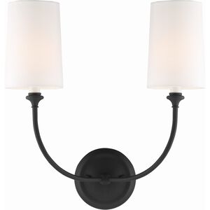Sylvan Sconce Wall Light in Black Forged