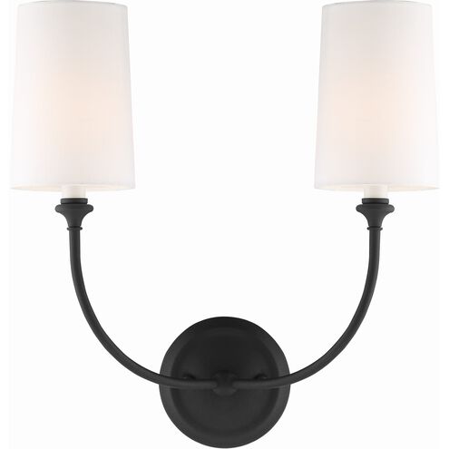 Sylvan Sconce Wall Light in Black Forged