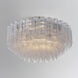 Addis 16 Light 32 inch Polished Chrome Flush Mount Ceiling Light in Tronchi Glass Clear