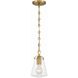 Voss 1 Light 5.75 inch Luxe Gold Pendant Ceiling Light