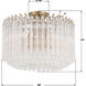 Lofton 5 Light 18 inch Aged Brass Semi Flush Ceiling Light