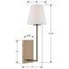 Lena 1 Light 6 inch Vibrant Gold Sconce Wall Light