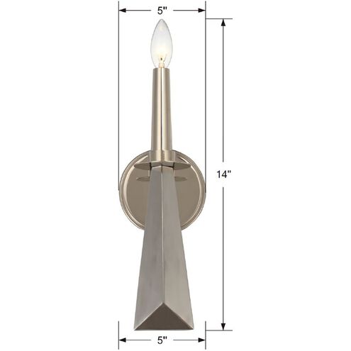 Palmer 1 Light 5 inch Polished Nickel Sconce Wall Light