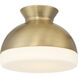 Gidget 1 Light 10.25 inch Vibrant Gold Flush Mount Ceiling Light