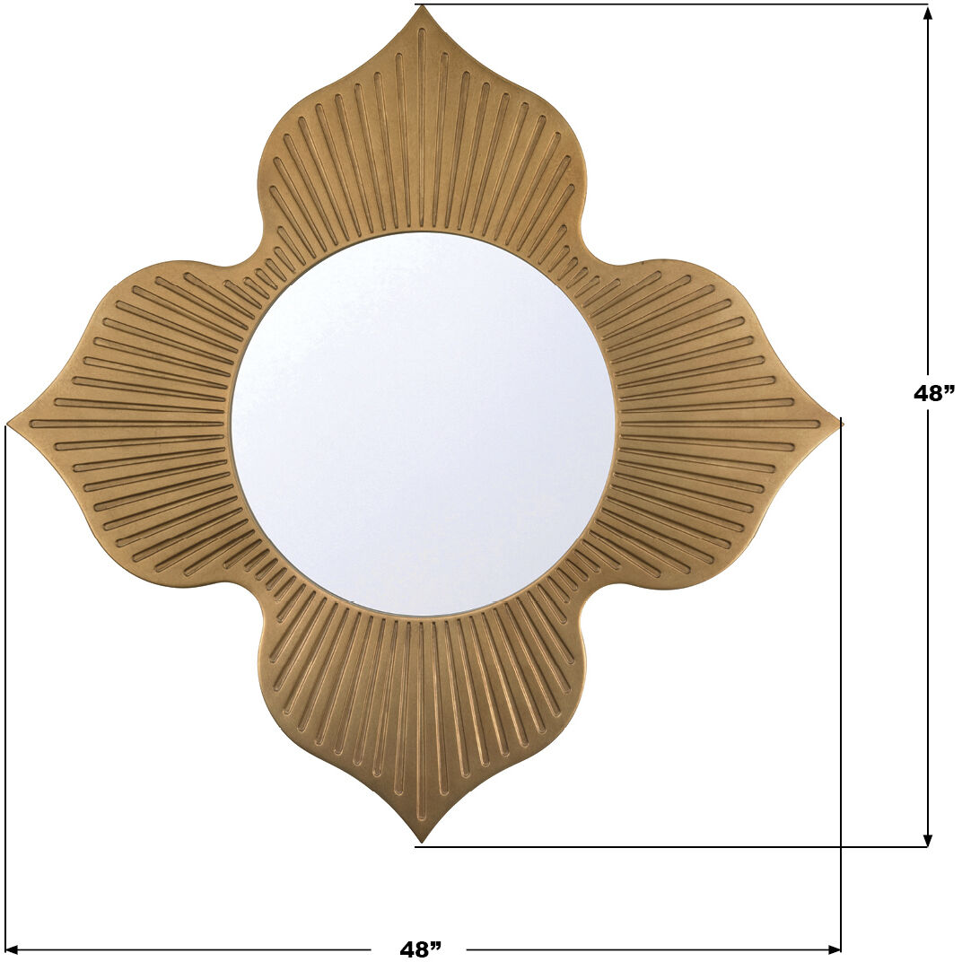 Tullos 48 X 48 inch Burnished Brass Mirror