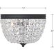 Nola 2 Light 11.5 inch Black Forged Flush Ceiling Light