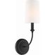 Sylvan 1 Light 4.75 inch Black Forged Sconce Wall Light