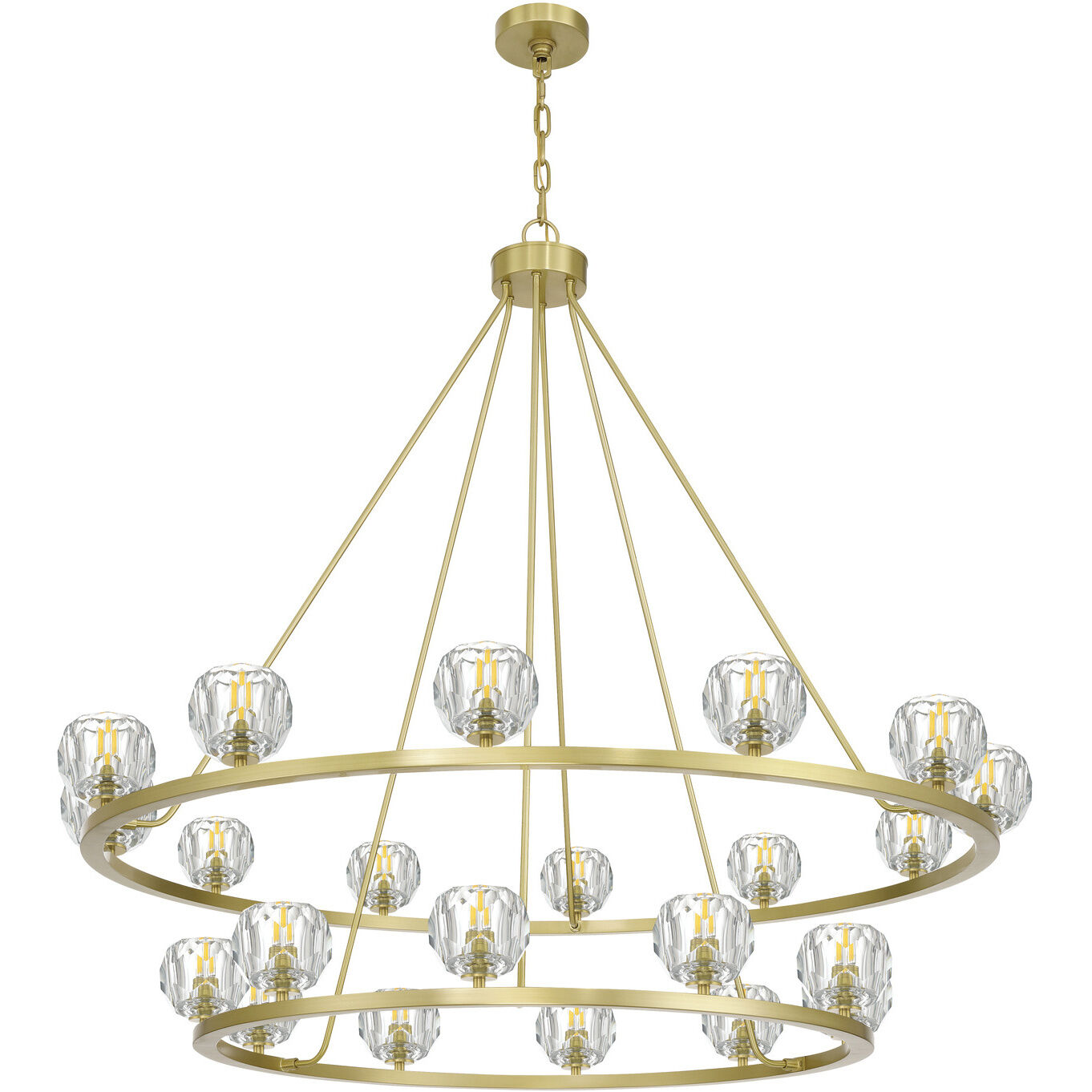 Aragon 22 Light 48 inch Soft Brass Chandelier Ceiling Light