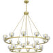 Aragon 22 Light 48 inch Soft Brass Chandelier Ceiling Light